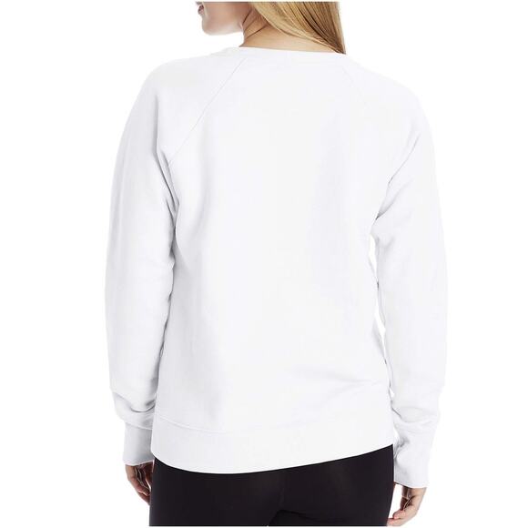 NWT Champion Women's Powerblend Graphic Pullover Sweatshirt White Small Active - Picture 4 of 9